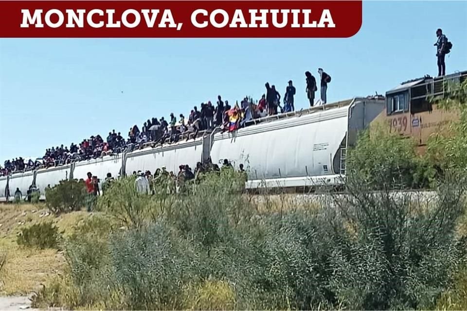 Miles de migrantes han invadido trenes y vías. Ferromex reporta mayores concentraciones en Irapuato, Guanajuato; San Francisco de los Romo, Aguascalientes; Torreón, Coahuila y Ciudad Juárez.