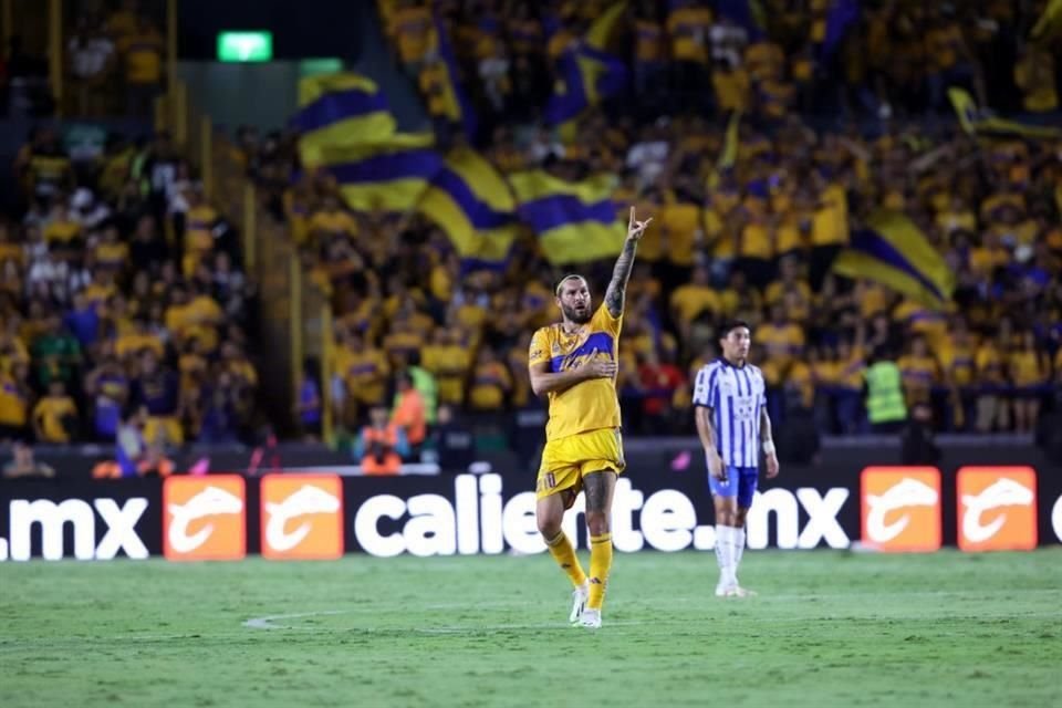 Con doblete de André-pierre Gignac, quien superó a Bahía como el máximo goleador del Clásico Regio, Tigres golea 3-0 a Rayados.