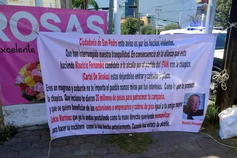 Las mantas fueron colocadas en Humberto Lobo y Río Orinoco y en la calle Hortelanos, cerca de Morones