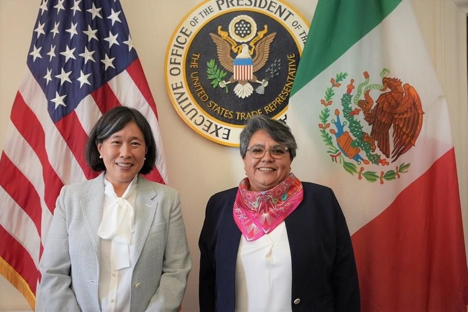 Representante comercial de EU, Katherine Tai, y la Secretaria de Economía, Raquel Buenrostro.