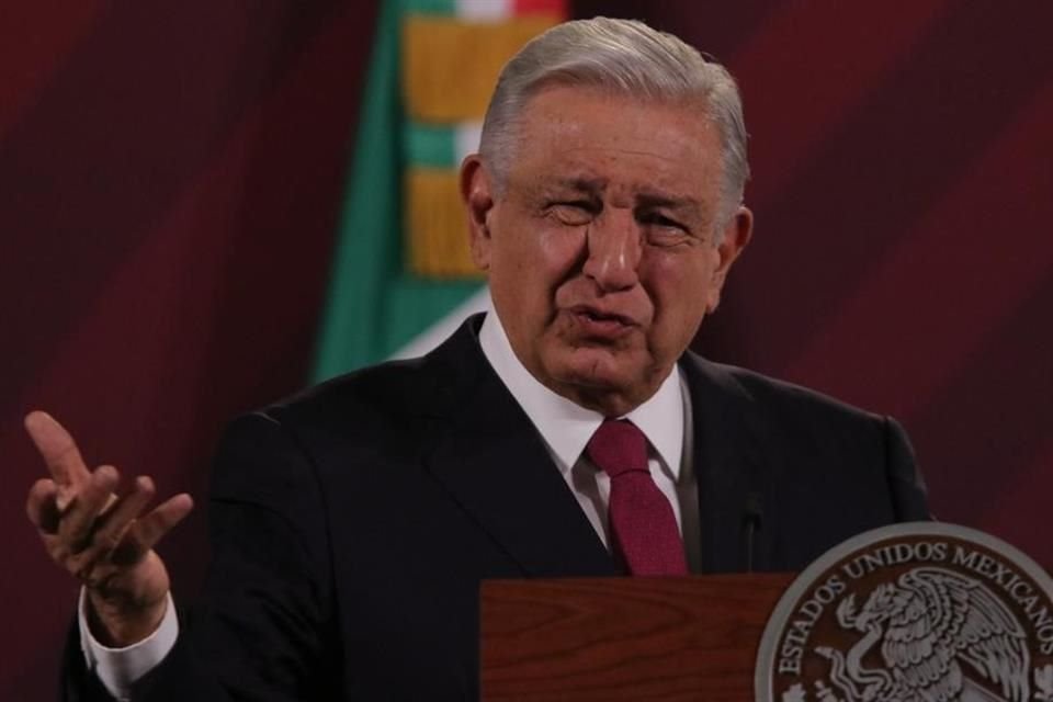 El Presidente López Obrador en conferencia.