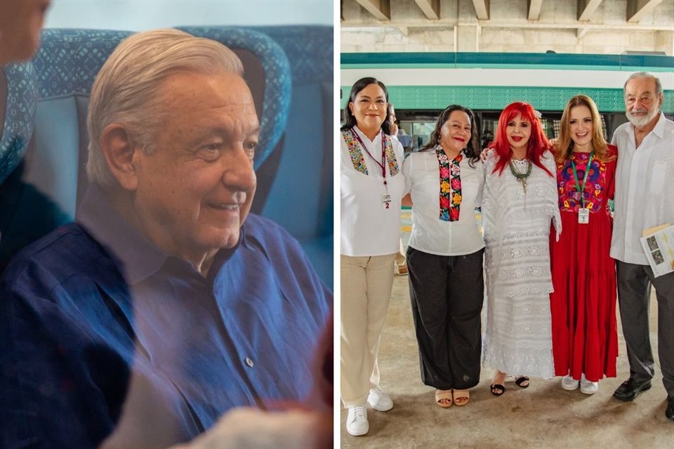 En compañía de Carlos Slim, el Presidente AMLO completó el segundo recorrido de supervisión del Tren Maya, ahora de Cancún a Escárcega.