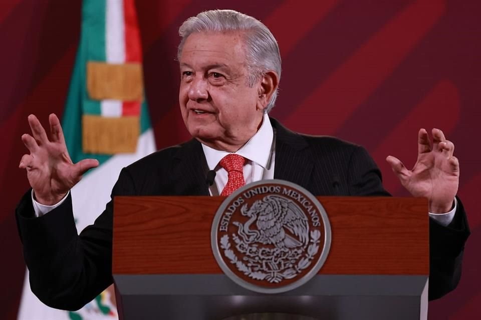 El Presidente Andrés Manuel López Obrador en conferencia de prensa.