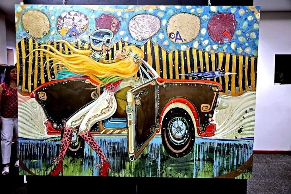 Obra de la 46 Expo Venta de Arte y Artesanías organizada por el Comité de Damas Voluntarias de la Cruz Roja Mexicana.