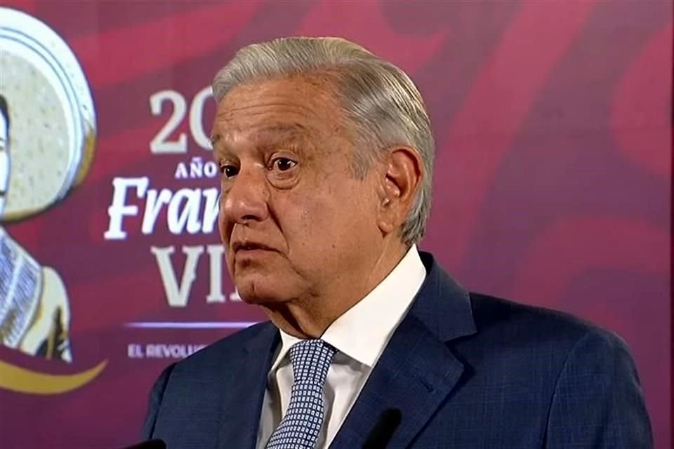 El Presidente López Obrador en conferencia.