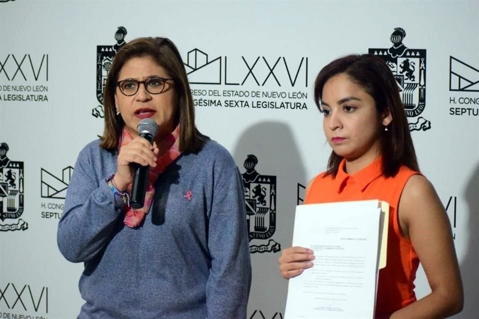 Las Diputadas de Movimiento Ciudadano, Iraís Reyes y Sandra Pámanes.