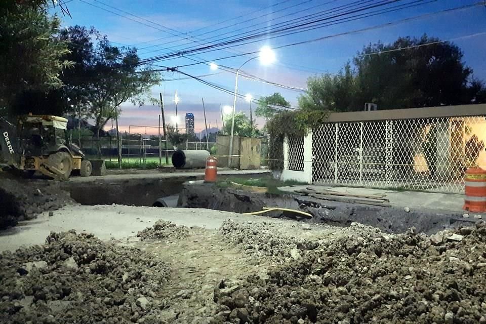 Esta obras representan un peligro para los vecinos.