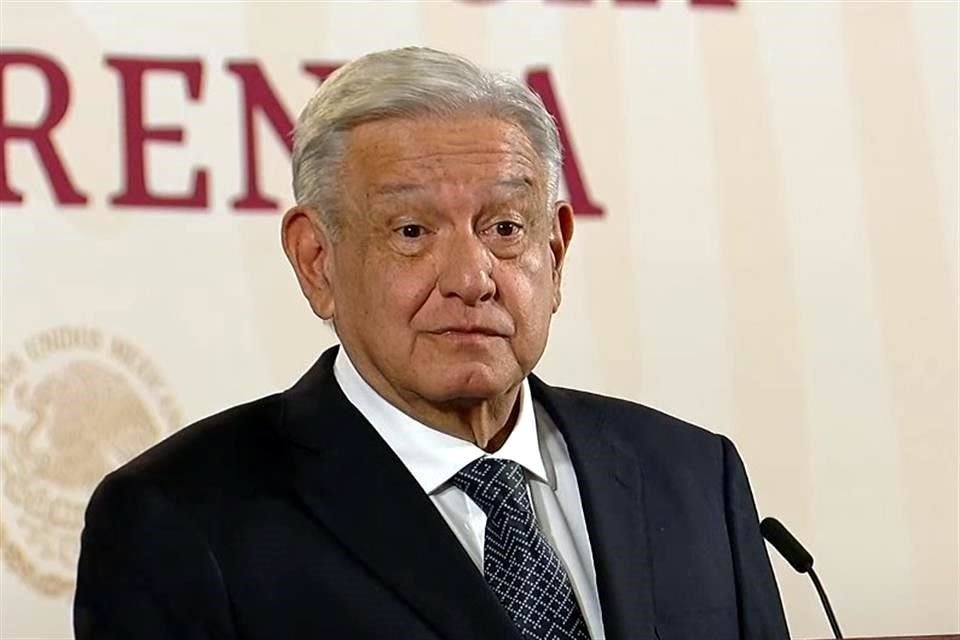 El Presidente López Obrador en conferencia de prensa.