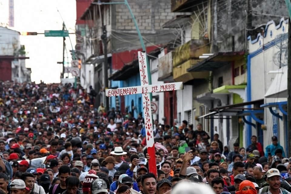 Los migrantes decidieron irse de Tapachula porque llevaban meses tratando de tramitar visas humanitarias pero no pudieron.