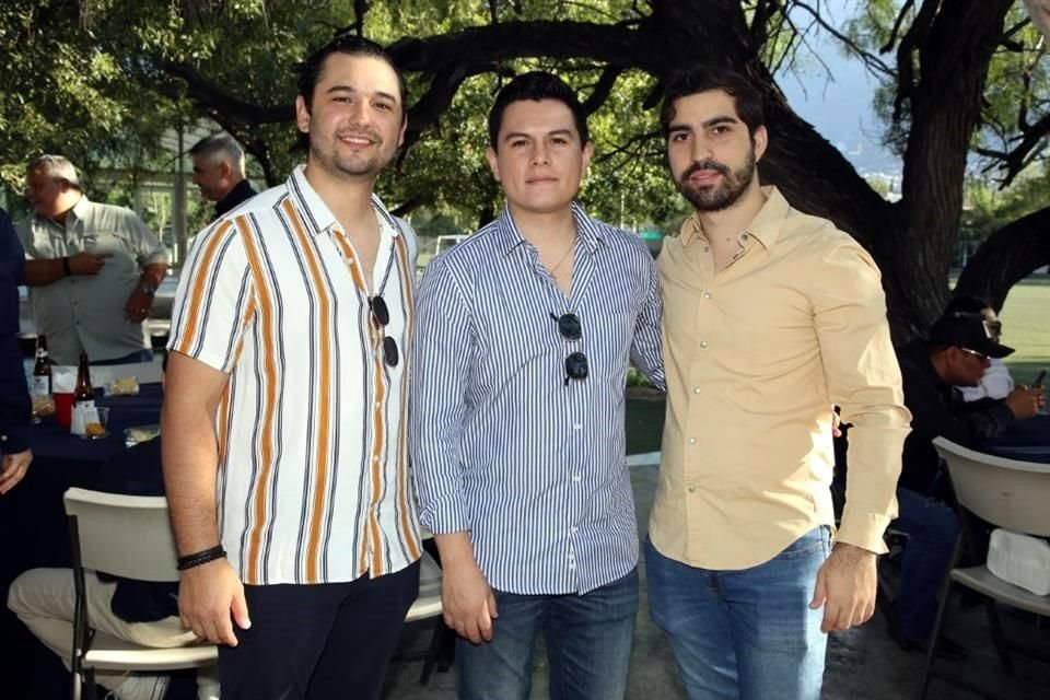 Alejandro Aragón, José Carlos Ibarra Perales y Alejandro Montemayor