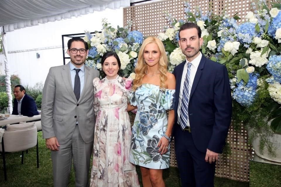 David de la Peña, Olga Villalón de De la Peña, Miriam Meade de Quintanilla y Jerónimo Quintanilla