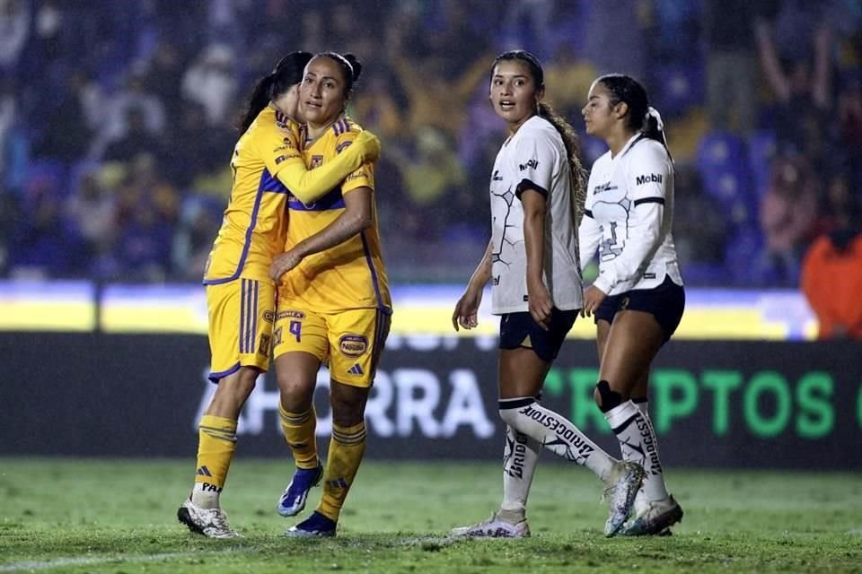 Tigres Femenil se metió a Semifinales del Apertura 2023 al vencer 2-1 a Pumas y eliminarlas con global de 5-2. Belén Cruz y Stephany Mayor anotaron los goles del triunfo.