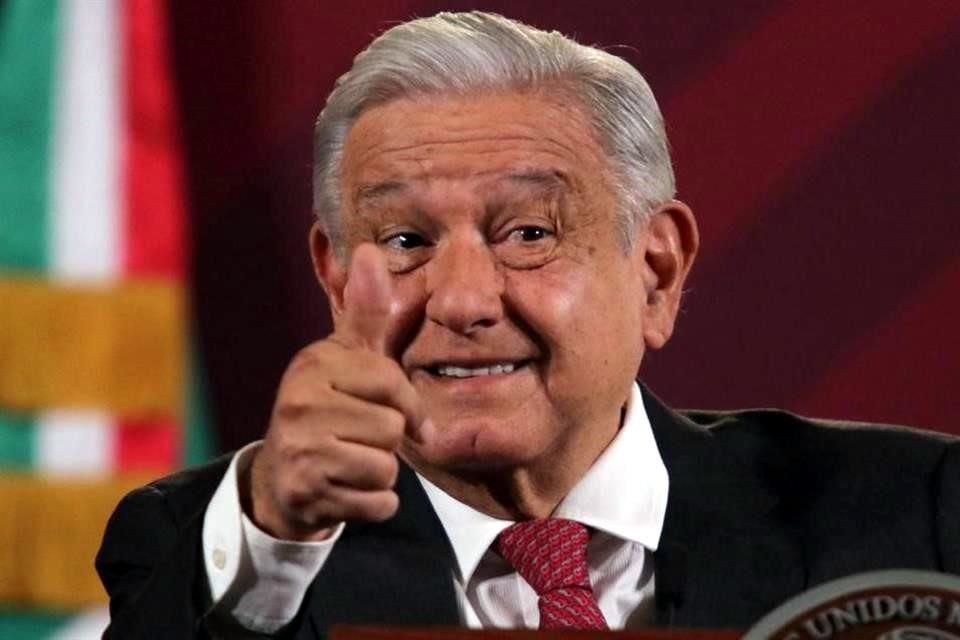 El Presidente López Obrador en conferencia.