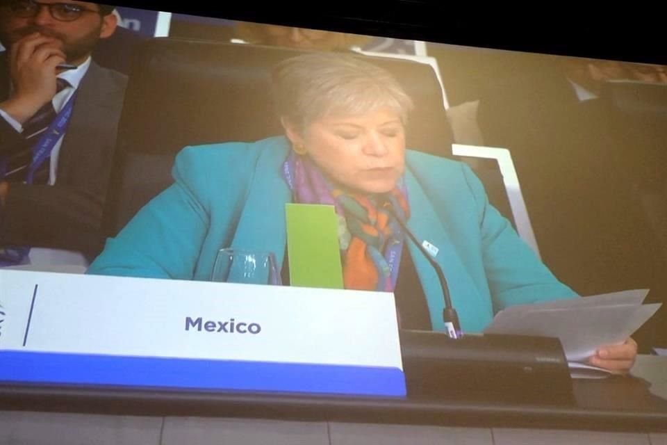 La Canciller mexicana durante su intervención destacó la reducción de la pobreza en el País.