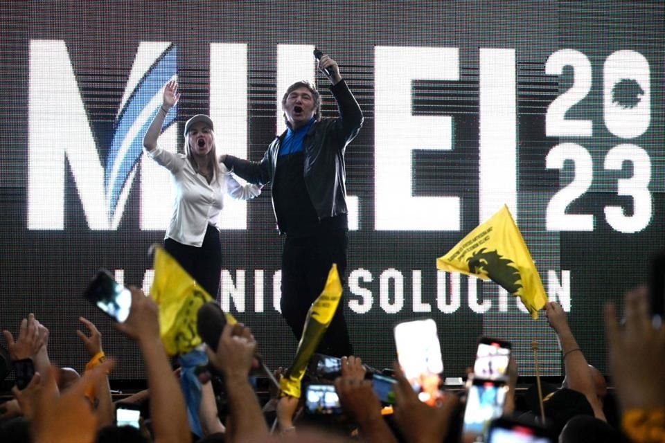 El candidato Javier Milei durante un evento de campaña en Buenos Aires, Argentina, el 15 de noviembre.