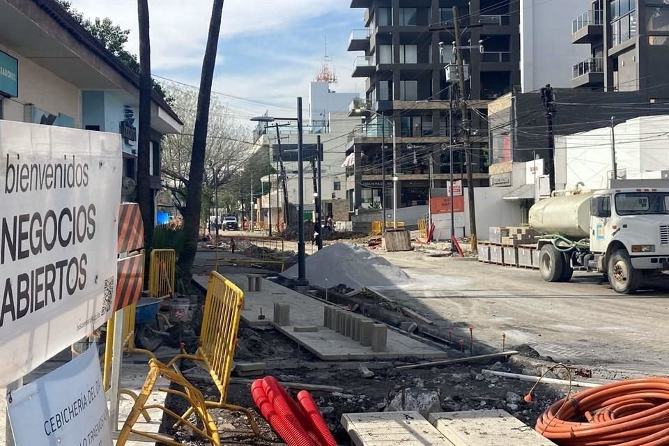 Las obras han afectado a comerciantes de la zona.