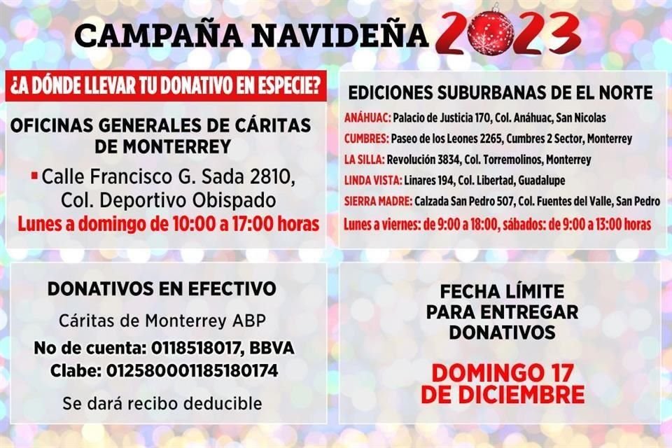 Conoce las formas como puedes apoyar a la Campaña Navideña 2023.