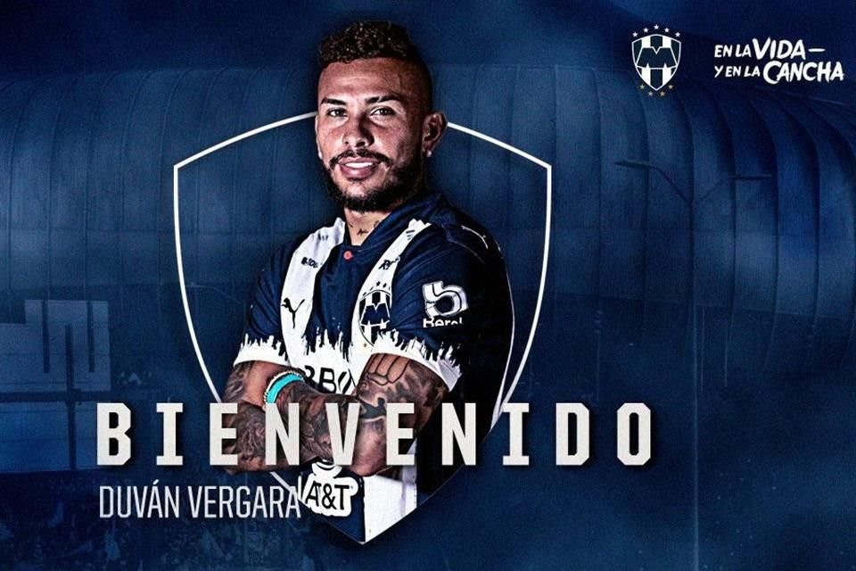 Los Rayados hicieron oficial la contratación del extremo colombiano Duván Vergara.