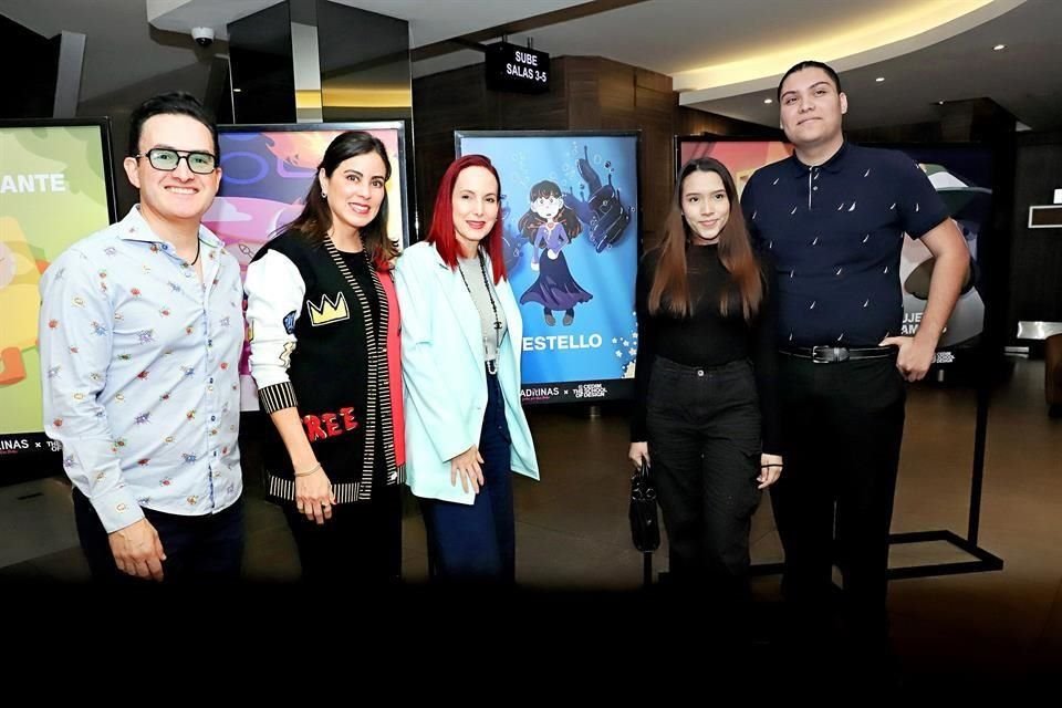 Luis Guajardo, Magda Hernández de Lozano, Moni García de Moyeda, Erin Martínez Castro y Alexander Ruiz Hernández