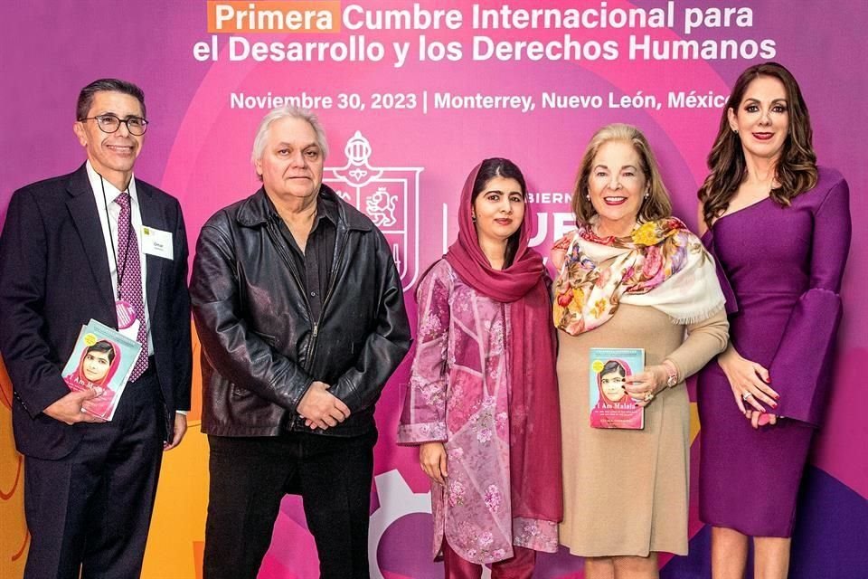 Omar Guerrero, Carlos Bremer, Malala Yousafzai, Premio Nobel de la Paz; Liliana Melo y Mari Rouss