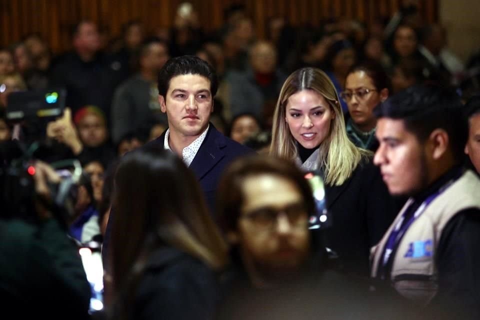 Samuel García y Mariana Rodríguez asistieron a la ceremonia en la Basílica de Guadalupe.