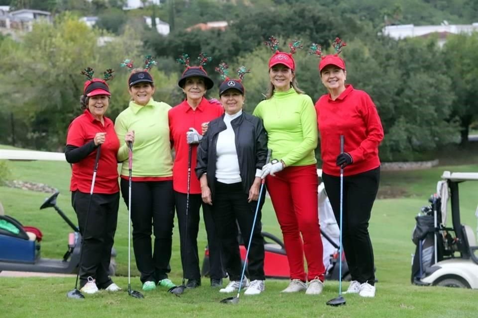 Silvia Garza de Montemayor, Luz Gómez de Rubio, Norma Leal de López, Aurora Treviño, Dolores Camargo de Treviño y Cecilia González de Martínez