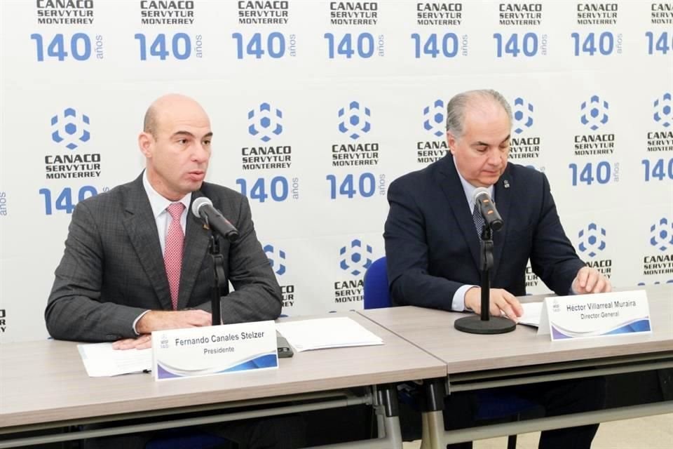 (De izq. a der.) Fernando Canales Stelzer y Héctor Villarreal, presidente y director general de Canaco Monterrey.