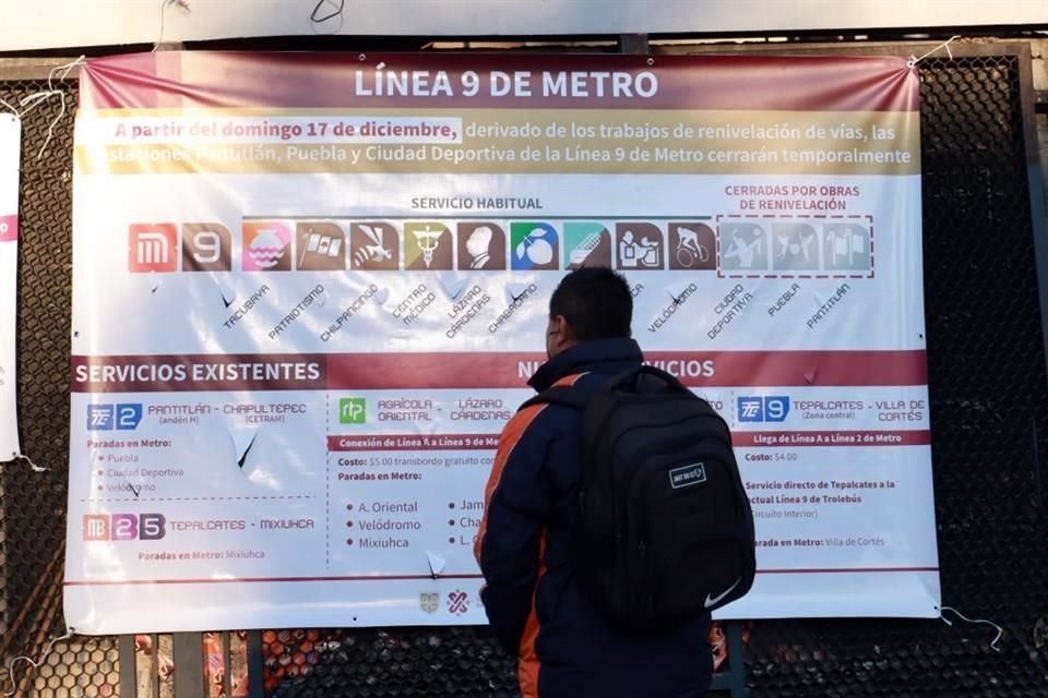 Usuarios consultaron las rutas existentes ante el cierre en tres estaciones de la Línea 9.