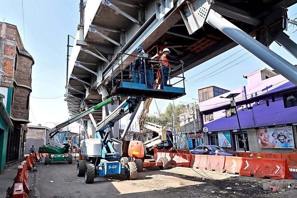 La rehabilitación del claro 22, entre las estaciones Nopalera y Zapotitlán, fue concluida.