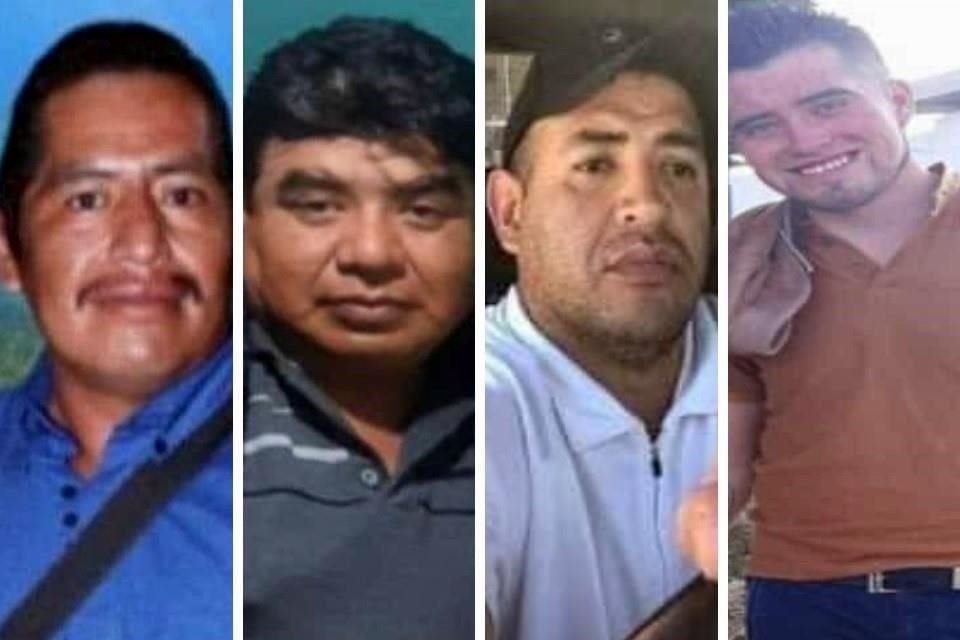 Las víctimas fueron identificadas como Isodoro Díaz Casimiro, Eliseo Escobar Ramírez, Rigoberto Colin Consuelo y Jaime Ramón Reyes.