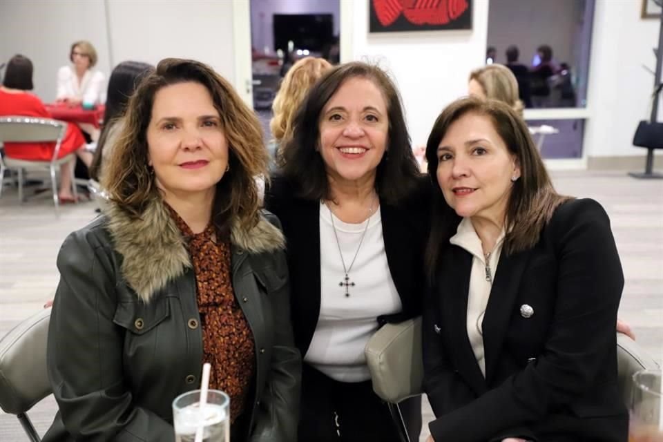 Alejandra Elizondo de Muñoz, Patricia Cantú y Melba Elizondo