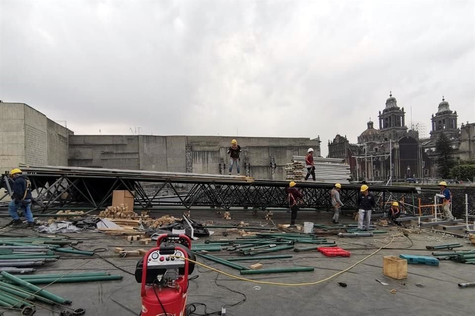 'Se decidió emplear el mismo sistema de tridilosa que se usó para la Casa de las Águilas', informó  la directora del Museo del Templo Mayor, Patricia Ledesma.
