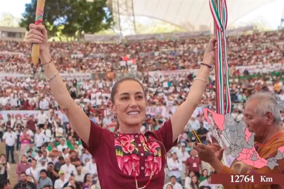 En tres meses de la contienda interna, Claudia Sheinbaum aseguró que recorrió 43 mil 813 kilómetros.