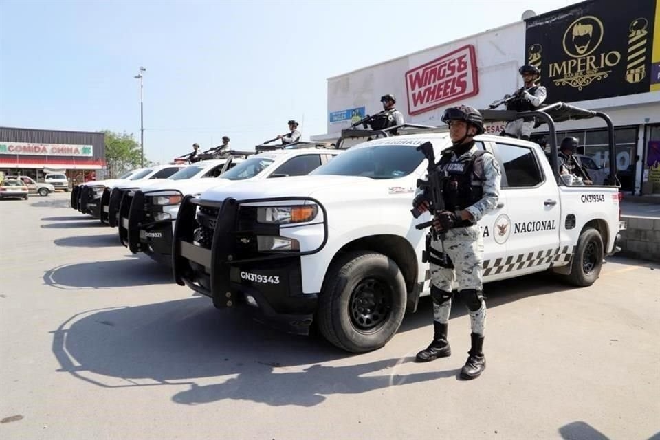 180 efectivos de la Guardia Nacional fueron desplegados desde ayer en Tamaulipas.