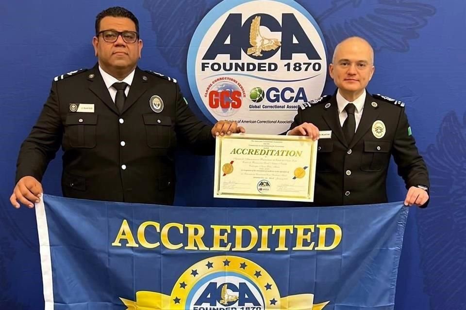 El Comisario General de Centros Penitenciarios de Nuevo León, y el Secretario de Seguridad Estatal, Gerardo Palacios Pámanes.