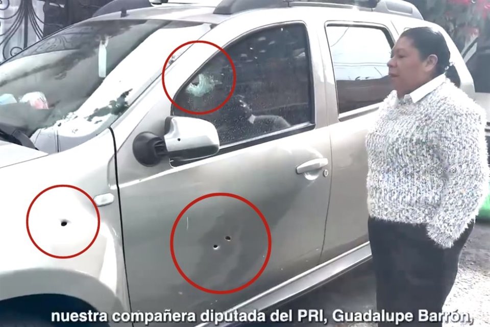 A un día de votación por ratificación de Godoy, una diputada local del PRI recibió amenazas y su vehículo fue baleado afuera de su casa.