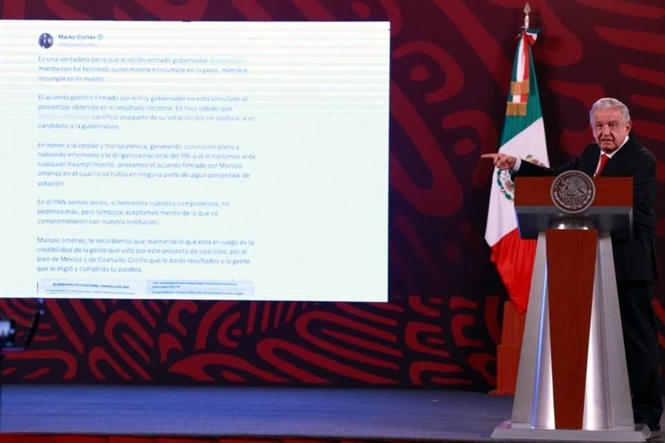 AMLO mostró acuerdo entre PAN y PRI.