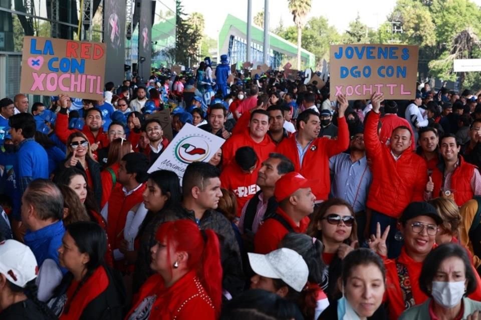 El pulso de los priistas también se hizo nota en el evento de Xóchitl Gálvez.