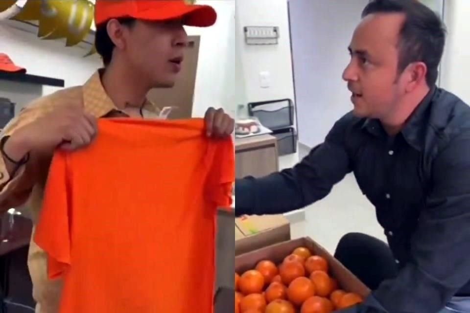 En el video un personaje afirma que 'los azules' les interceptaron 'un cargamento' de limones.