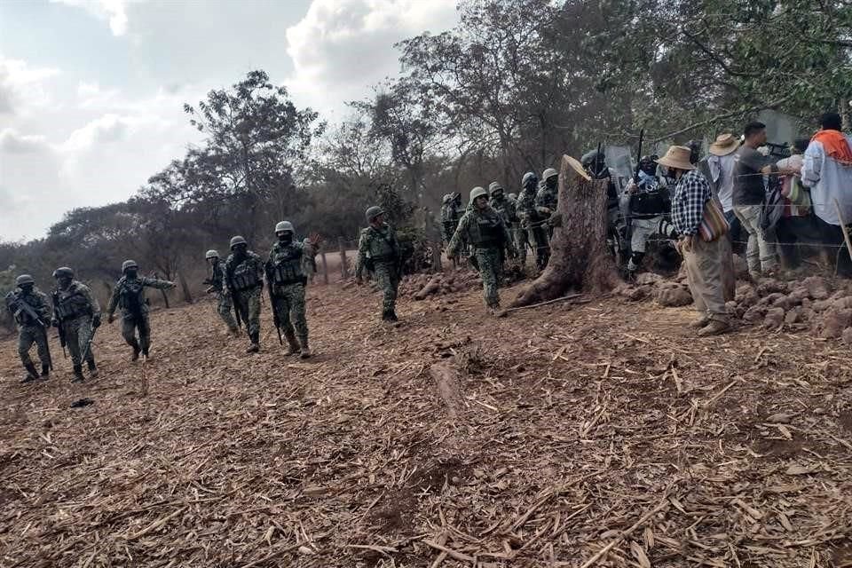 Los militares buscaban ingresar a la comunidad para 'brindar seguridad'.