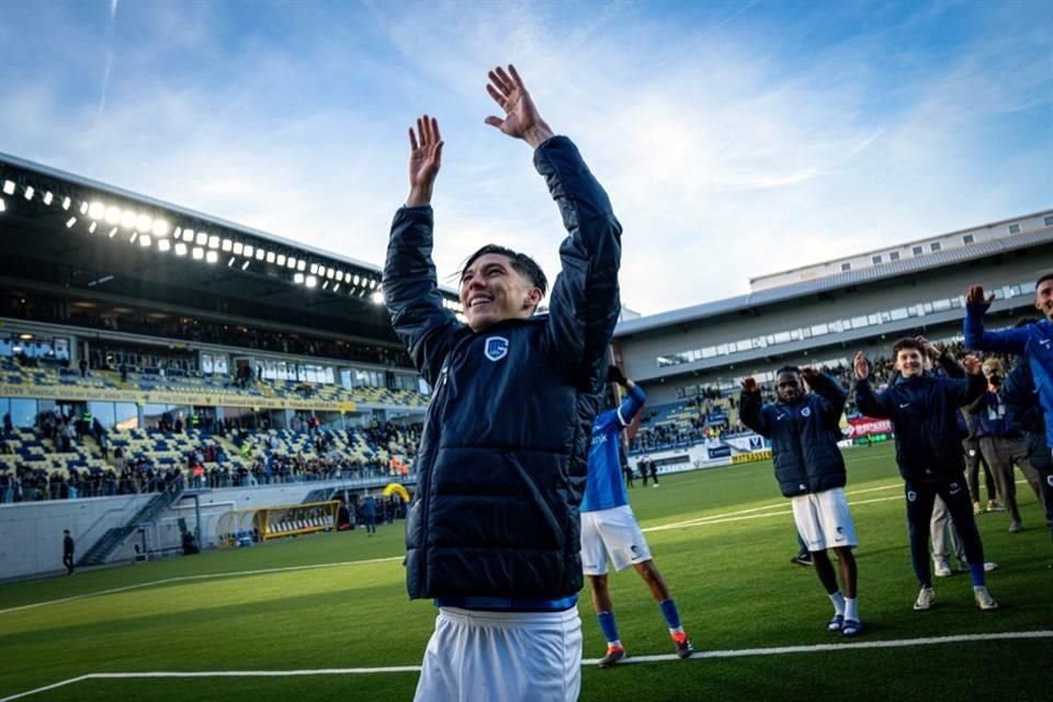 Gerardo Arteaga vivió ayer su último partido como jugador del Genk y así se despidió de la afición.