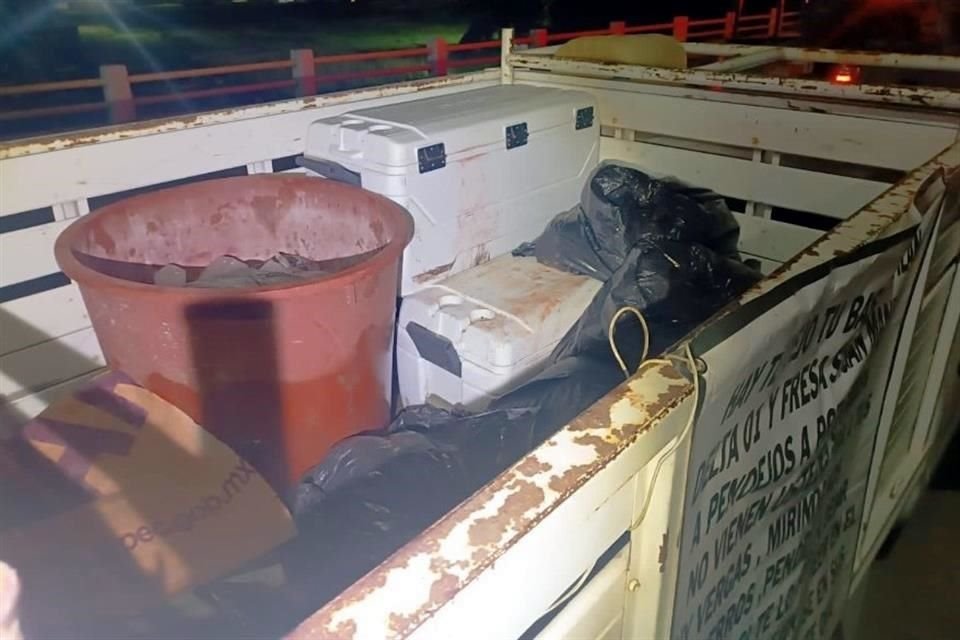 Los vehículos con los restos humanos fueron hallados en la entrada al Municipio de Tuxpan, Veracruz, la noche del 28 de enero.