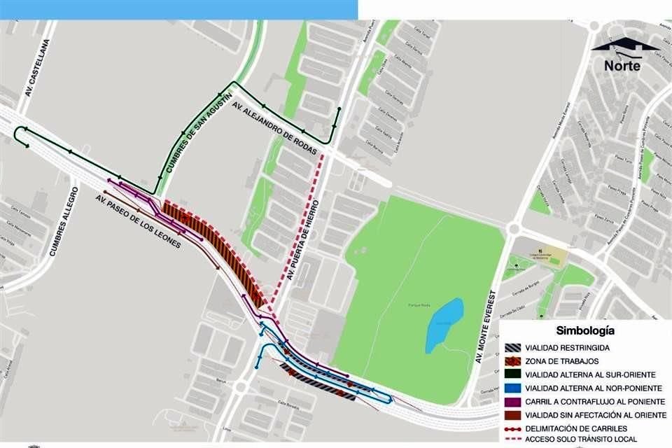El Municipio activará un contraflujo en Paseo de los Leones y Puerta de Hierro.