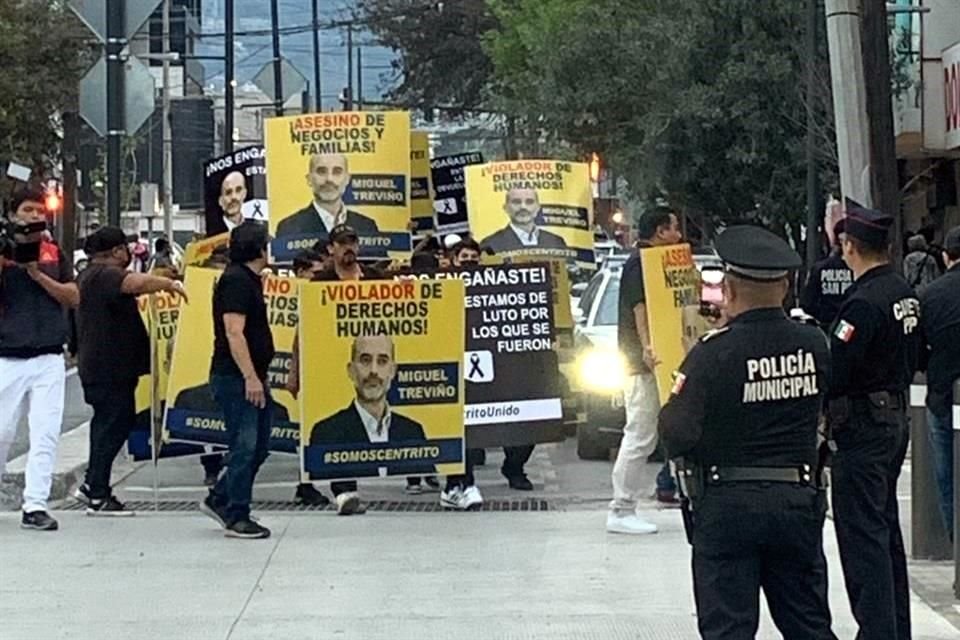 Los manifestantes tomaron calles del Centrito Valle.