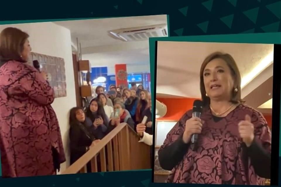 Xóchitl Gálvez inició su gira por Madrid, España, con una reunión con simpatizantes.