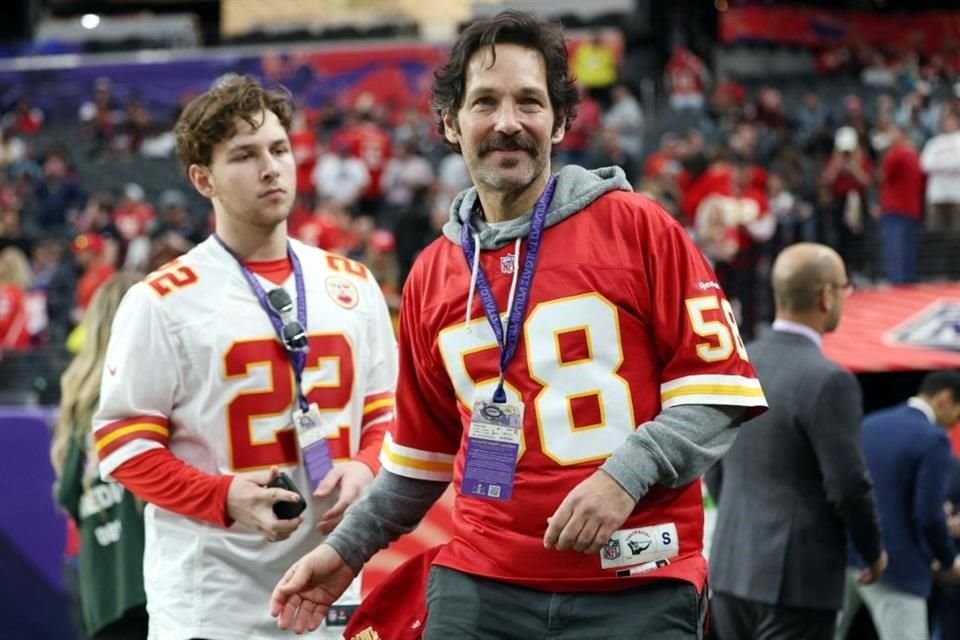 El actor Paul Rudd listo para apoyar a los Chiefs.