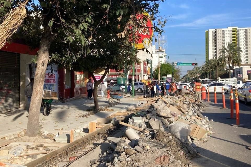 Los trabajos fueron comenzados en junio, sin embargo, tras nueve meses, el Municipio aún tiene trabajo pendiente en el sector.