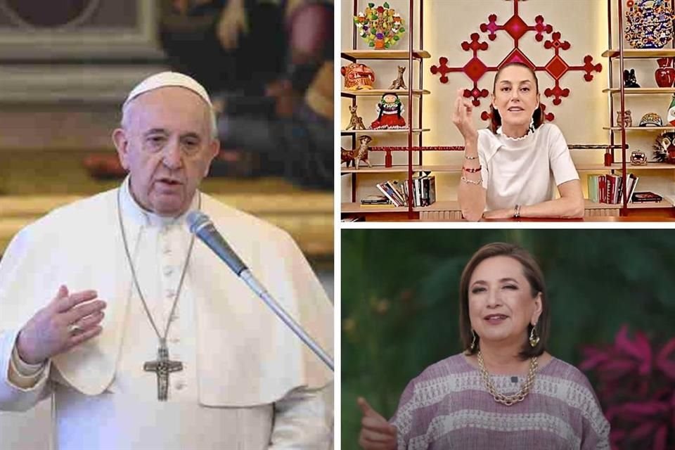 Xóchitl Gálvez anunció que el Papa Francisco la recibió en privado, mientras equipo Sheinbaum dijo que morenista se reunirá con Pontífice.