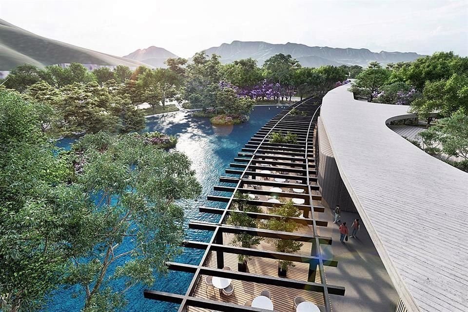 Nuevo Parque del Agua que será sede del Fan Fest, junto al Parque Fundidora y Parque España.
