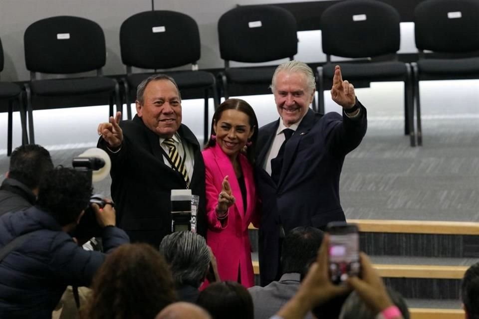 Jesús Zambrano, Josefina Vázquez Mota y Santiago Creel.